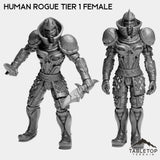 Tabletop Terrain Miniature Full Set Human Rogue Tier 1 Female