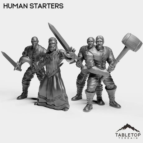 Tabletop Terrain Miniature Full Set Human Starters