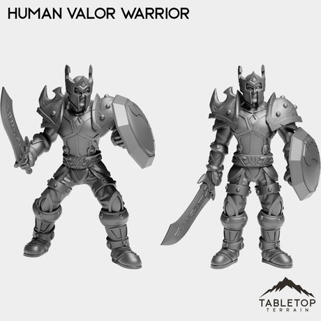 Tabletop Terrain Miniature Full Set Human Valor Warrior