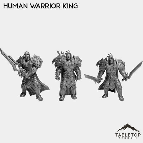 Tabletop Terrain Miniature Full Set Human Warrior King