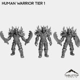 Tabletop Terrain Miniature Full Set Human Warrior Tier 1