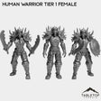 Tabletop Terrain Miniature Full Set Human Warrior Tier 1 Female