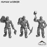 Tabletop Terrain Miniature Full Set Human Worker