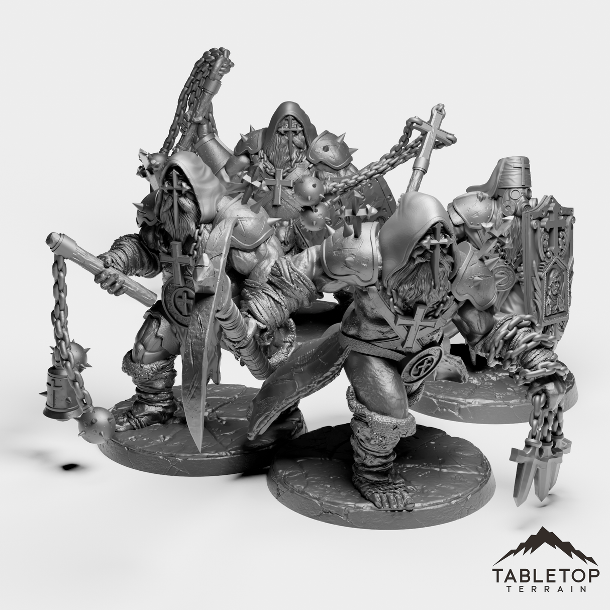 Tabletop Terrain Miniature Full Set Jotun Listeners - The Norse Procession