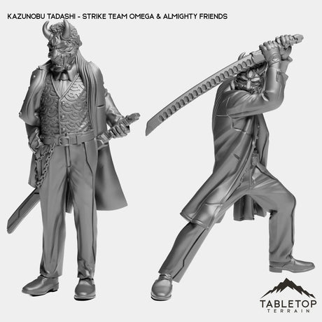 Tabletop Terrain Miniature Full Set Kazunobu Tadashi - Strike Team Omega & Almighty Friends