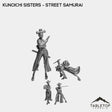 Tabletop Terrain Miniature Full Set Kunoichi Sisters - Street Samurai