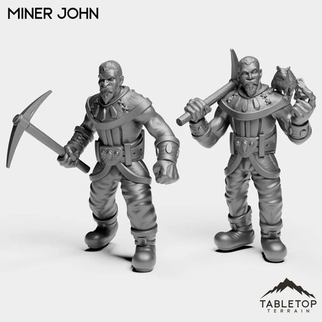 Tabletop Terrain Miniature Full Set Miner John