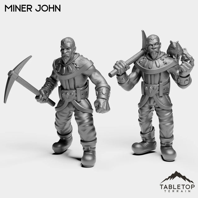 Tabletop Terrain Miniature Full Set Miner John