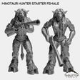 Tabletop Terrain Miniature Full Set Minotaur Hunter Starter Female