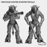 Tabletop Terrain Miniature Full Set Minotaur Hunter Starter Female