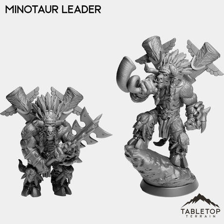 Tabletop Terrain Miniature Full Set Minotaur Leader