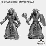 Tabletop Terrain Miniature Full Set Minotaur Shaman Starter Female