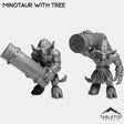 Tabletop Terrain Miniature Full Set Minotaur With Tree