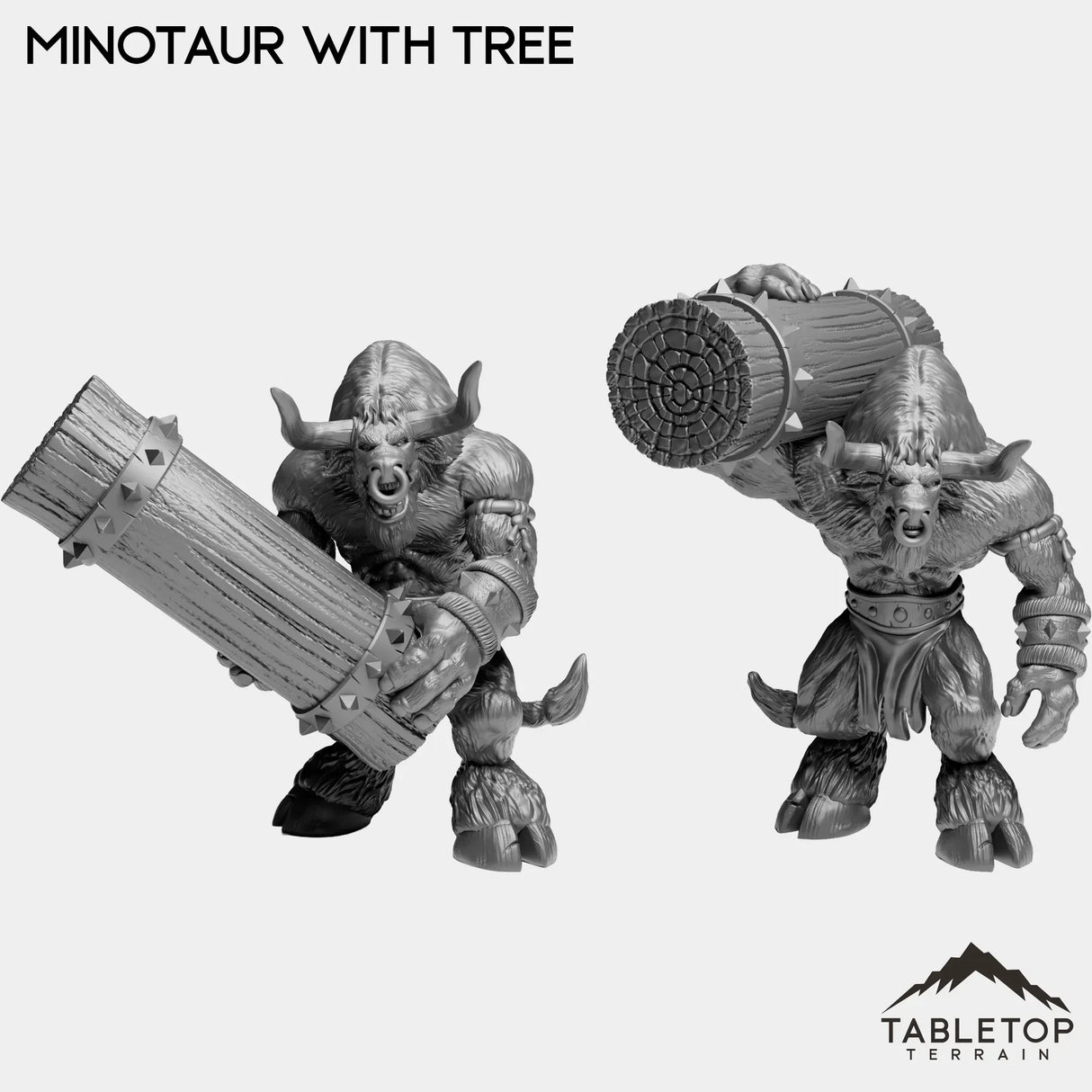 Tabletop Terrain Miniature Full Set Minotaur With Tree