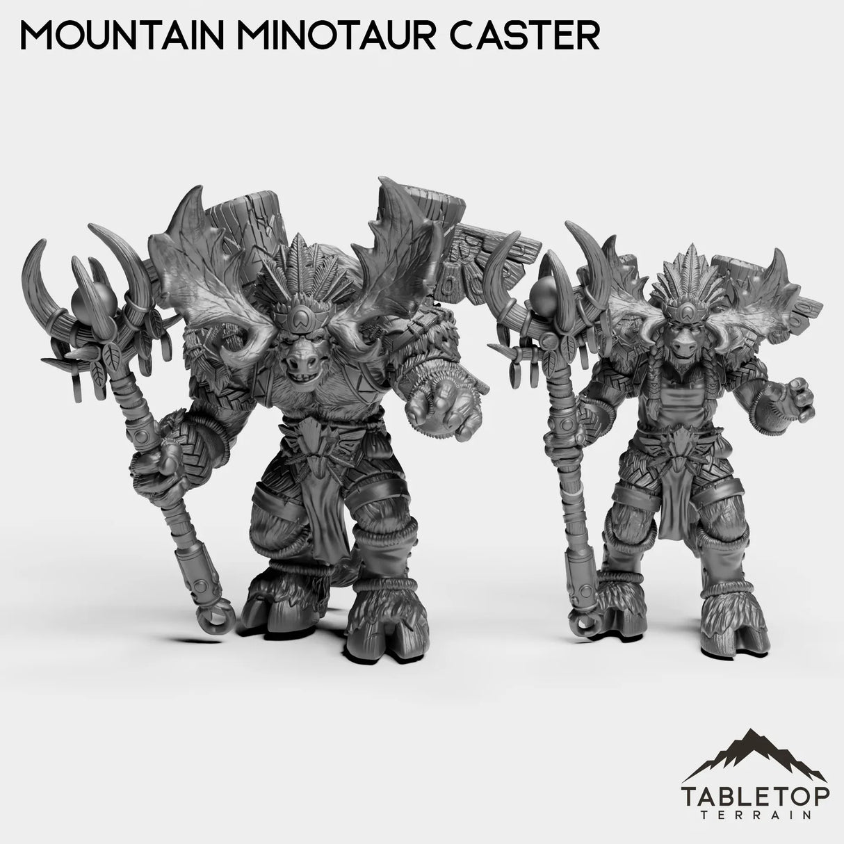 Tabletop Terrain Miniature Full Set Mountain Minotaur Caster