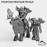 Tabletop Terrain Miniature Full Set Mountain Minotaur Female