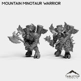 Tabletop Terrain Miniature Full Set Mountain Minotaur Warrior