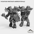 Tabletop Terrain Miniature Full Set Mountain Minotaur Warrior Female