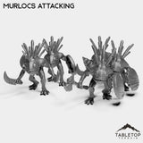 Tabletop Terrain Miniature Full Set Murlocs Attacking