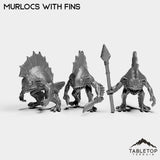 Tabletop Terrain Miniature Full Set Murlocs with Fins
