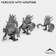 Tabletop Terrain Miniature Full Set Murlocs with Weapons