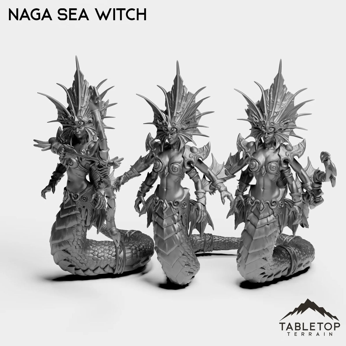 Tabletop Terrain Miniature Full Set Naga Sea Witch