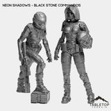 Tabletop Terrain Miniature Full Set Neon Shadows - Black Stone Commandos