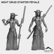 Tabletop Terrain Miniature Full Set Night Druid Starter Female