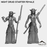 Tabletop Terrain Miniature Full Set Night Druid Starter Female