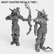 Tabletop Terrain Miniature Full Set Night Hunter Female Tier 1