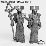 Tabletop Terrain Miniature Full Set Night Priest Female Tier 1