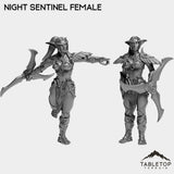 Tabletop Terrain Miniature Full Set Night Sentinel Female