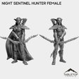 Tabletop Terrain Miniature Full Set Night Sentinel Hunter Female