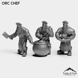 Tabletop Terrain Miniature Full Set Orc Chef