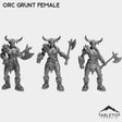 Tabletop Terrain Miniature Full Set Orc Grunt Female