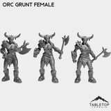 Tabletop Terrain Miniature Full Set Orc Grunt Female