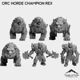 Tabletop Terrain Miniature Full Set Orc Horde Champion Rex