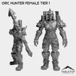 Tabletop Terrain Miniature Full Set Orc Hunter Female Tier 1