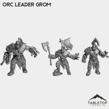 Tabletop Terrain Miniature Full Set Orc Leader Grom