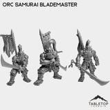 Tabletop Terrain Miniature Full Set Orc Samurai Blademaster