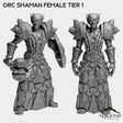 Tabletop Terrain Miniature Full Set Orc Shaman Female Tier 1