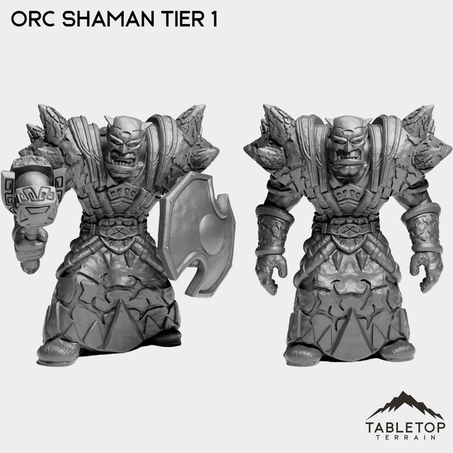 Tabletop Terrain Miniature Full Set Orc Shaman Tier 1