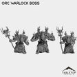 Tabletop Terrain Miniature Full Set Orc Warlock Boss