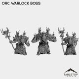 Tabletop Terrain Miniature Full Set Orc Warlock Boss