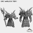 Tabletop Terrain Miniature Full Set Orc Warlock Tier 1