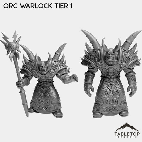 Tabletop Terrain Miniature Full Set Orc Warlock Tier 1