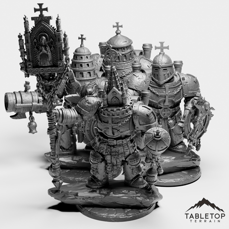 Tabletop Terrain Miniature Full Set Orthodoxian Juggernauts - The Norse Procession