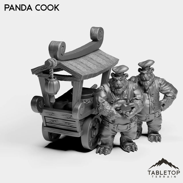Tabletop Terrain Miniature Full Set Panda Cook
