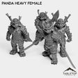 Tabletop Terrain Miniature Full Set Panda Heavy Female