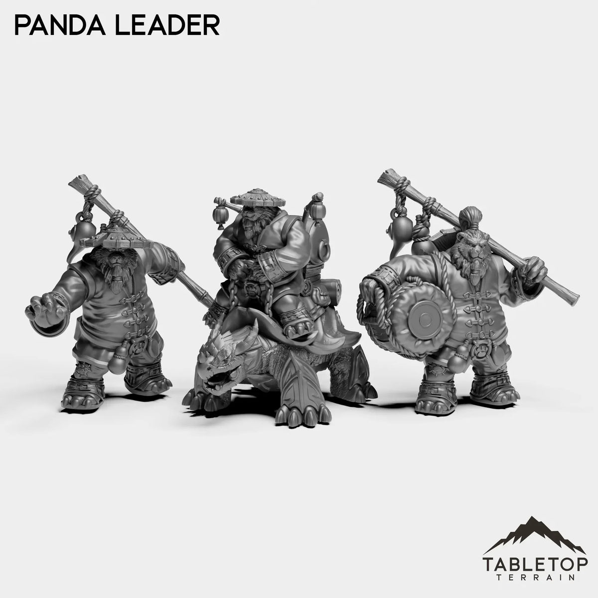 Tabletop Terrain Miniature Full Set Panda Leader